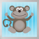 Cute Little Monkey 30 x 30 Canvas posters