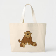 Cute Little Monkey Canvas Bag