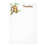 Cute Little Monkey Custom Stationery