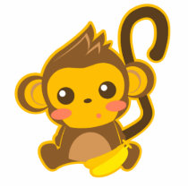 Cute Little Monkey Acrylic Cut Outs