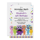CUTE Little Monster Bash Birthday Party invitations