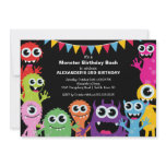 CUTE Little Monster Bash Birthday Party invitations