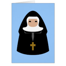 Cute Little Nuns Greeting Card