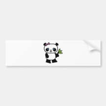 cute little panda bear bumper stickers