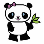 cute little panda bear photo cutout