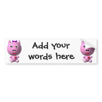 Cute little piggy with hearts and bow!