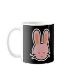 cute little pink bunny face coffee mugs