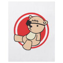 cute little pirate bear flyer design
