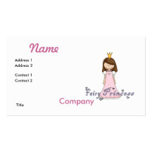 Cute Little Pretty Fairy Princess Business Card Templates