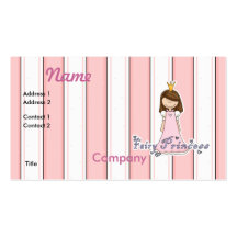 Cute Little Pretty Fairy Princess Business Card Templates
