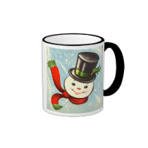 Cute Little Retro Snowman Mug