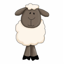 Cute little sheep ewe cut out