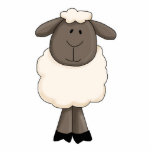 Cute little sheep ewe photo sculptures