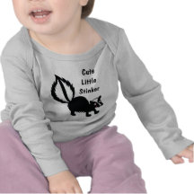 Cute Little Stinker - Adorable Skunk Print Design T-shirts