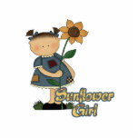 Cute Little Sunflower Girl photo sculptures