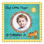 Cute Little Tiger Birthday Party Announcement