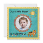 Cute Little Tiger Birthday Party invitations