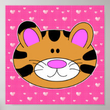 Cute Little Tiger Face Posters