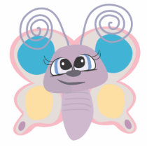 cute little vector butterfly cartoon photo cut outs