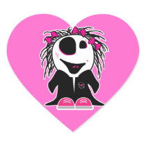 cute little zombie girly sticker