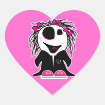 cute little zombie girly sticker
