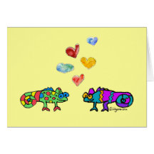 Cute Lizard Love Card