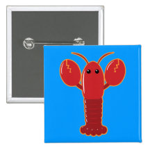 Cute Lobster Button