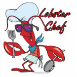 cute lobster chef cartoon photo sculptures