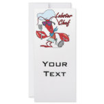 cute lobster chef cartoon rack cards