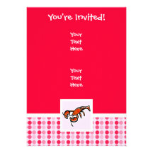 Cute Lobster Custom Invitation