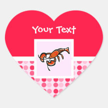 Cute Lobster Heart Sticker