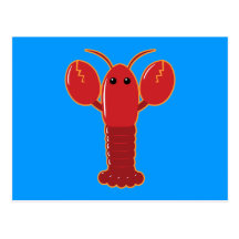 Cute Lobster Post Card