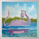 Cute loch ness monster picture posters