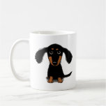 Cute Long Haired Dachshund Puppy Mugs