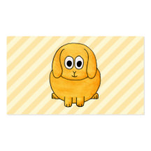 Cute Lop Bunny, with stripe background. Business Cards