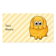 Cute Lop Bunny, with stripe background. Business Card Templates