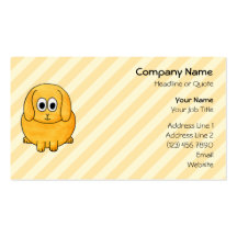 Cute Lop Bunny, with stripe background. Business Card Template