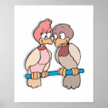 cute love birds print