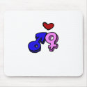 Cute, "Love" design mousepads