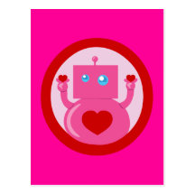 Cute Love Robot Postcard
