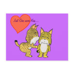 Cute Lynxes in love Postcard