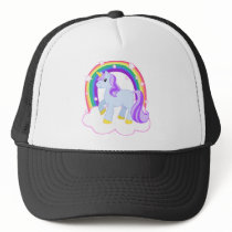 Cute Magical Unicorn with rainbow (Customisable!) Trucker Hat