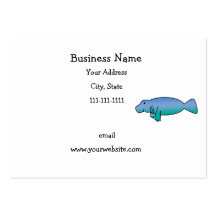 Cute manatee business card templates