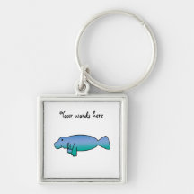 Cute manatee key chain