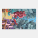 Cute Mermaid and Pirates Rectangle Sticker