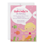 Cute Mermaid Birthday Invitation