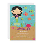 Cute Mermaid Birthday Invitation