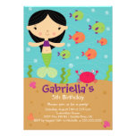 Cute Mermaid Birthday Invitation