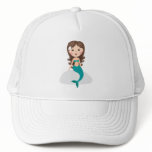 Cute mermaid sitting on a rock hat