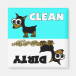 Cute Minpin Clean / Dirty Dishwasher Magnet